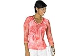 Petite Caribbean Joe Chiffon Sleeve Paisley Print Top