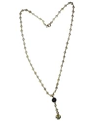 Rosary Style Fresh Water Pearl Wire Wrapped Necklace with a Gold Cross