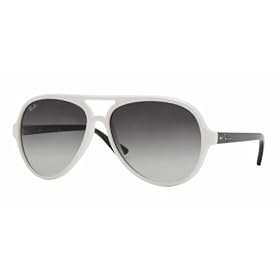 Ray Ban Sunglasses RB4125 Cats 5000 722 32 White Crystal Grey Gradient, 59mm