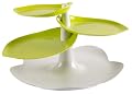 Leaf Kiwi & White Large 3-tier Dessert Stand