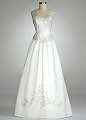 Davids Bridal Wedding Dress Strapless Satin Ball Gown With Beaded Lace Bodice Style 1210691 from David's Bridal