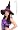 www.hexenhut.com - Hexenhut mit Haar Lila Band Halloween Hut