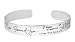 Sterling Silver "Mom Because Of You I Know Kindness I Know True Grace I Feel Safe" Graffiti Cuff Bracelet