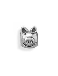MMA Silver - Oxidized Pig Face Bead