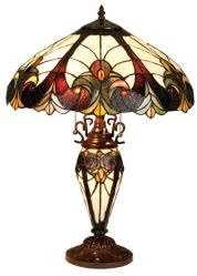 Tiffany-style Victorian Lighted Base Table Lamp