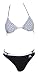 Adidas Lycra Damen Neckholder Bikinis Triangel Bademode Strandbikinis Triangelbikini Badebekleidung Strandbekleidung Oberteile tops Neckholderbikinis schwimmen Frauen Weiß schwarz 42