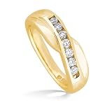 18k Yellow Gold Diamond Wedding Band.