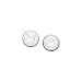 Sterling Silver Bezel Set 7 MM Cubic Zirconia Earring Studs