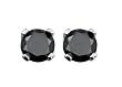 14k White Gold Black Diamond Stud Earrings (1/2 cttw)
