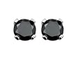 14k White Gold Black Diamond Stud Earrings (1/2 cttw)