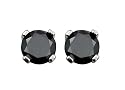 14k White Gold Black Diamond Stud Earrings (1/2 cttw)