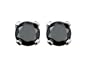 14k White Gold Black Diamond Stud Earrings (1/2 cttw)
