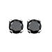 14k White Gold Black Diamond Stud Earrings (1/2 cttw)