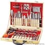 International Culinary Carving Set 80 Piece, Wood Case