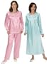 Brushed-Back Sleepwear - Brushed-Back Pajamas, Color Pink, Size 3X