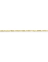 10k Yellow 20in Gold 2.2mm Figaro LINK Necklace Chain. Metal Wt- 4.19g