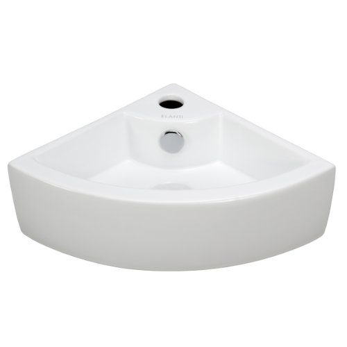 Cheap Elite Sinks EC9808 Porcelain Wall-Mounted Corner Sink, White