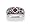 Medieval Look Genuine Garnet and Green Topaz Weighty Sterling Silver Ring Size 6(Size 6)