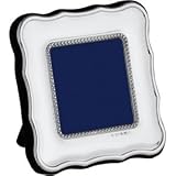 5 X 5cm British Antique Frame Blue Velvet Back In Sterling Silver By Carrs Of Sheffield