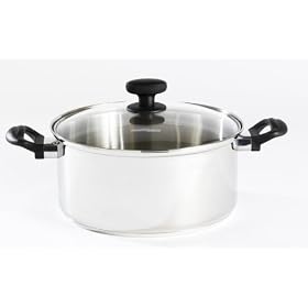 Proctor Silex 54509 Stainless Steel Softhandle 5 Quart Covered Dutch Oven
