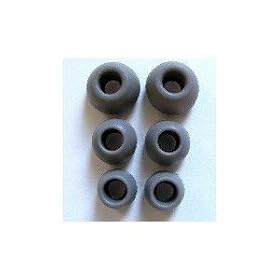 3 Pairs (S,M,L) Sony Replacement Ear Cushions EX51 EX71 EX81 EX85 EX90, Gray