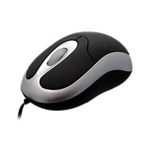 Mini USB Optical Mouse for Laptop/XP/Vista/Windows 7 - Retractable cable + scroll wheel