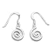 Polished Spiral Earrings on French Wire