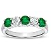 1.11ct tw Emerald and Diamond Band set in 14k Gold