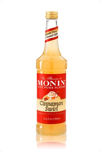 Monin Cinnamon Swirl, Just Pure Flavor Concentrate, 750 ml. by Monin
