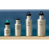Klean Kanteen Stainless Steel Water Bottle with Poly Flat Cap (40-Ounce)