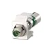 Electronics : Leviton 40782-RGW QuickPort Compression RCA Connector, Green Insert, White