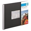 HEWLETT PACKARD HARDWARE Expandable Photo Book, 12 8-1/2 x 11 Pages, Charcoal/Silver Cloth Cover w/Inset