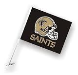 Set of 2 Set of 2 New Orleans Saints CAR FLAG w/Wall Brackett Set of 2 - NFL