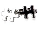 Unique Jigsaw Puzzle Piece Cufflinks in Silver with Presentation Box