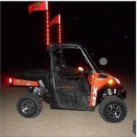 Kkingweststore 5FT Red Led Beach Whips Flag Light LED Lighted Beach Red Colour Boat Motor Offroad SUV ATV UTE Antenna Sand (5ft, red)