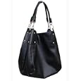 Classic Bucket Tote with Braided Handles - Black/Brown/Dark Gold/White/Red Available