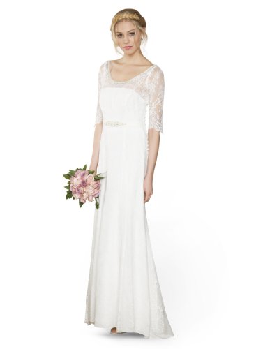 Monsoon Womens Carlotta Bridal Dress Size 4 White