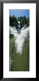 Group of People Riding on a Log Flume at an Amusement Park Framed Art Poster Print by Panoramic Images, 15x31