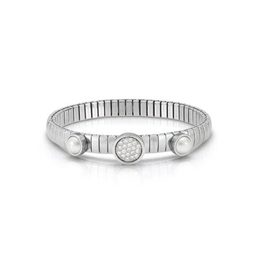 Nomination Damen-Armband Lotus Stahl Silber Steine Zirkonia Swarovski weisse Perle 043113/ Preisvergleich