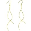14k Gold Double Twisted Spiral 4" Drop Earrings in Goldtone14k Gold Double Twisted Spiral 4" Drop Earrings in Goldtone
