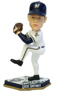 Milwaukee Brewers Zach Greinke Forever Collectibles Plate Base Bobble Head