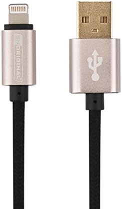 snoriginal 10 Inch 25cm Nylon Braided Tangle-Free to USB Lightning Cable for [ iPhone 6s 6s Plus iPhone6 6plus 5S 5C 5 4S / iPad / mini / air / touch ] Sync and Charging Black