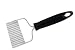Kitchen Craft Black Handled Stainless Steel Crinkle Chip Cutter