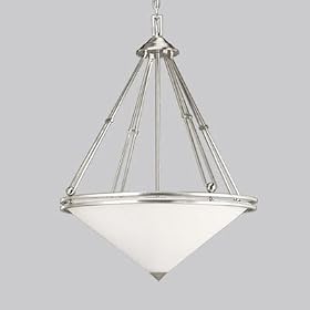 Metro Brushed Nickel Four Light Hall and Foyer Pendant by Progress Lighting
