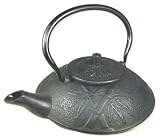 Black Bamboo Pine Plum Cast Iron Teapot 21oz #15332