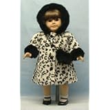 Black and White Dalmation Print Coat with Purse. Fits 18" Dolls like American Girl®