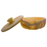 Alabaster Handmade Candle Bowl with lid - A008 by 