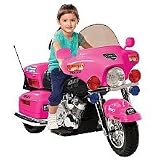 National Products 12V Police Motorcycle - Pink