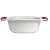 Ethos Hells Kitchen Long White Oval Roaster with Red Silicon Handles