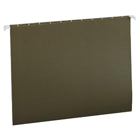 TOPS Hanging Files, Green, Letter Size, 1/5 Cut Tabs, 25 Pack (TMM35525)